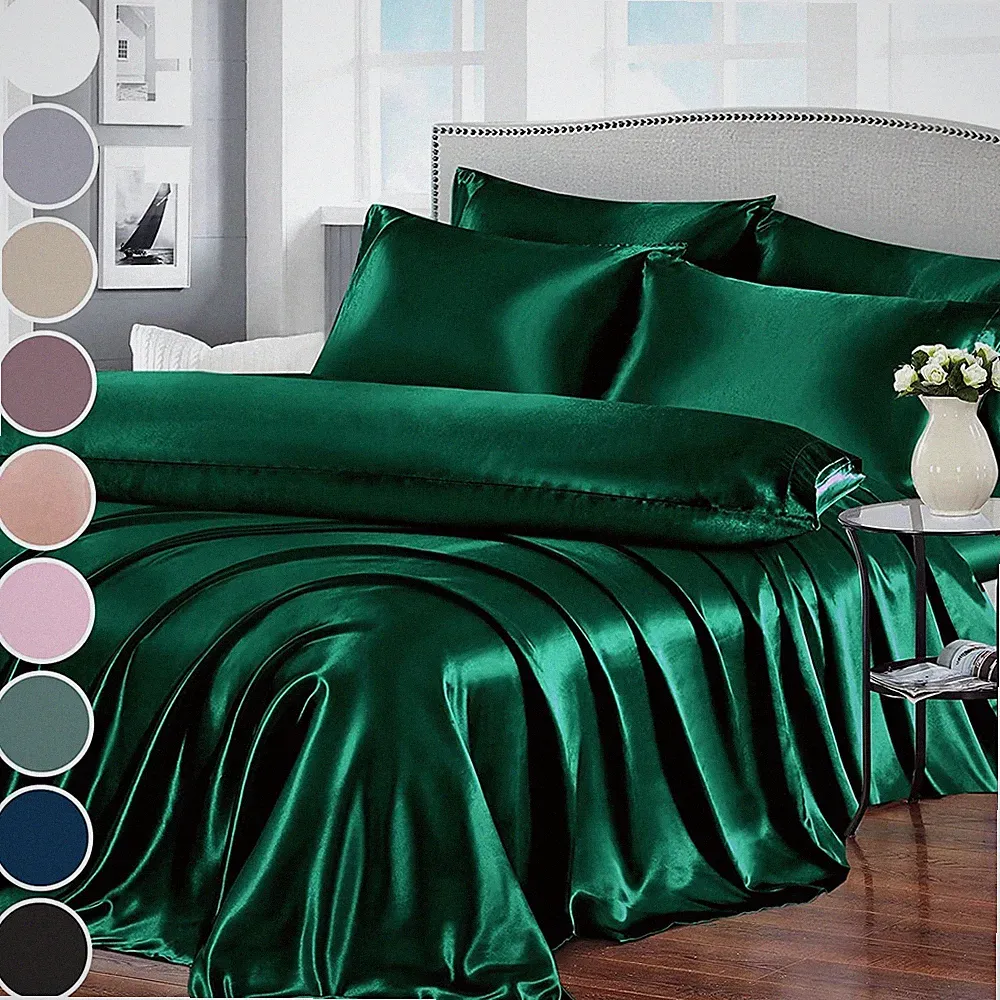 california king bedding set green