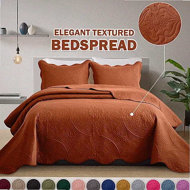 California King Luxury Quilt Bedspread Set –Soft Comforter Coverlet with 2 Shams