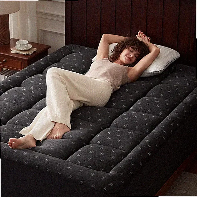 California King Memory Foam Mattress Topper for Back Pain, 72x84, Dark Grey