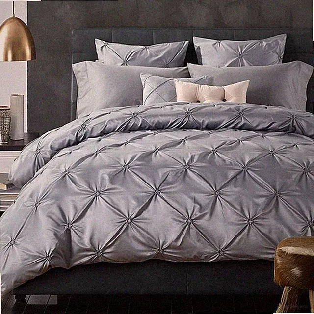 Comforbed 6-Piece Bedding Sets CAL KING GREY Duvet Cover, Flat Sheet, Pillowcase