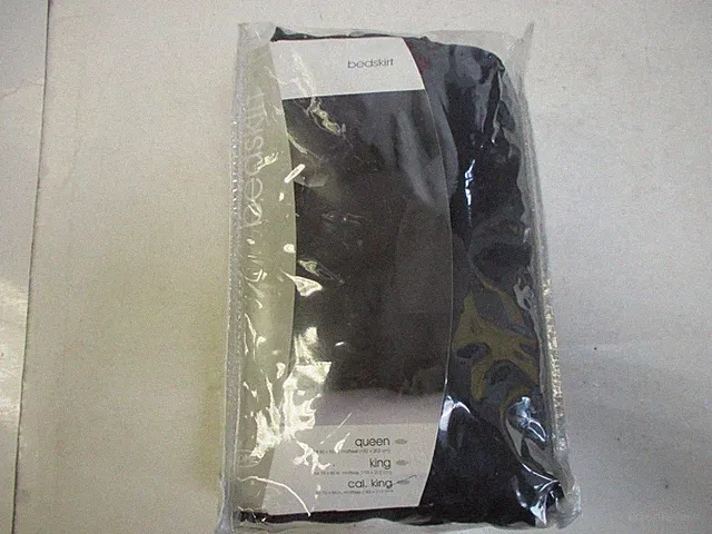 Home BRAND-CALIFORNIA KING-Bed Skirt-USA MADE-BLACK-Cotton & Polyester Easy Fit