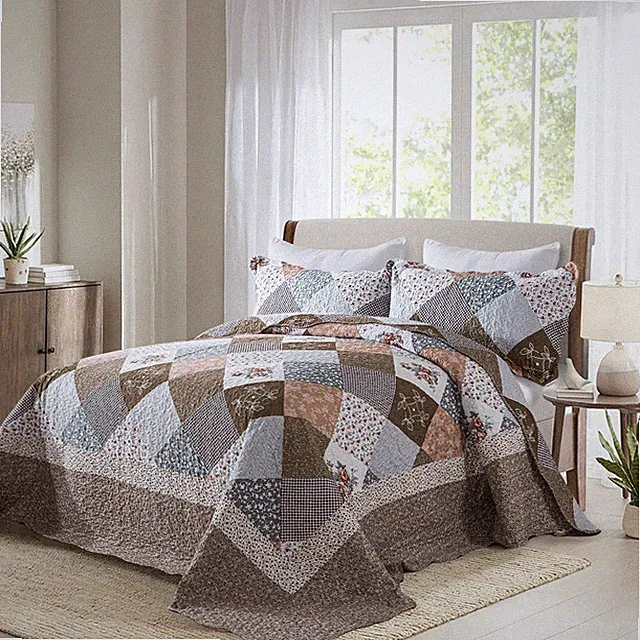 Oversized King Bedspreads 120x120-3 Pcs California King Quilt, Extra Large Qu...