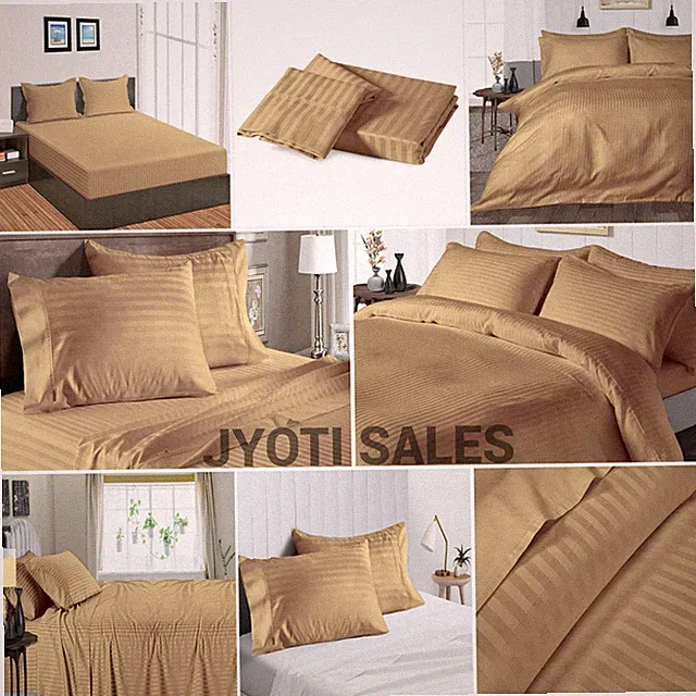 Select Bedding Items - Sheets/Duvet Covers/Bed Skirt/Pillow Cases Taupe Stripes