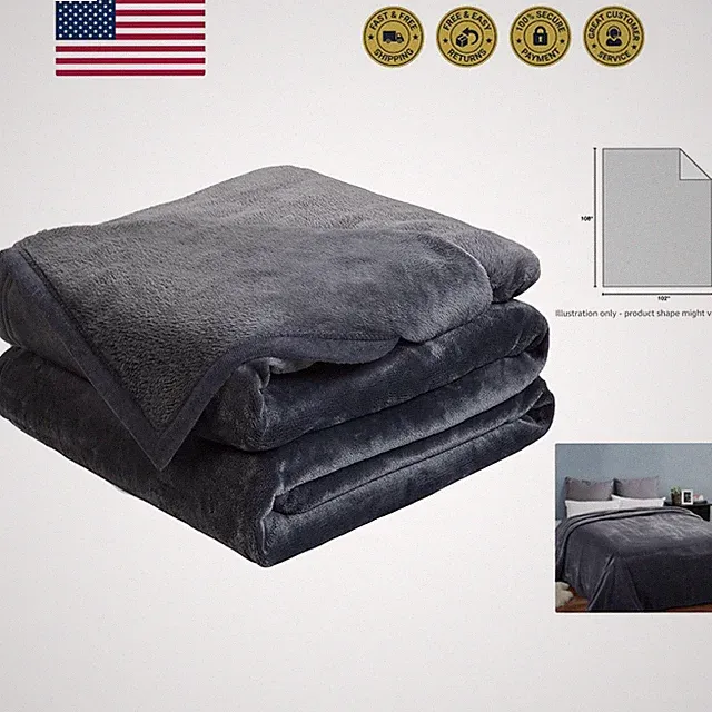 Soft California King Blanket Warm Fuzzy Microplush Lightweight Thermal Fleece...